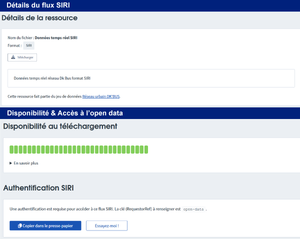 DKBus SIRI feeds details